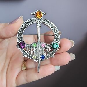 Vintage Celtic Kilt Scottish Brooch